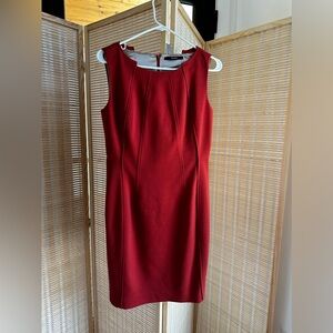 Tahari sheath dress - muted coral - size 6